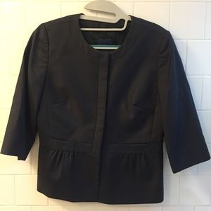 Jcrew Dark Grey Peplum Blazer